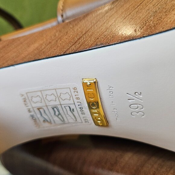 Gucci Interlocking G Cut Out Sandal 730022 US000 - 2535 Cuir Leather Size 39+ - Picture 13 of 14